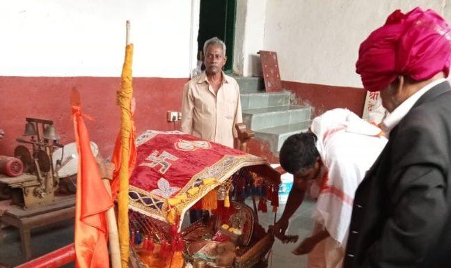 श्री क्षेत्र मळगांव येथील पालखीची सावंतवाडी शहरात परिक्रमा