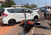 तुयेत कार व दुचाकी अपघातात युवक जागीच ठार