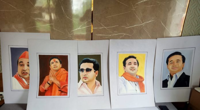 चिपळूण भाजपकडून चित्रकारांना व्यासपीठ, नितेश राणेंना वाढदिवसाची अनोखी भेट