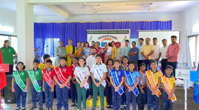 स्टेपिंग स्टोन ग्लोबल स्कूलमध्ये नवनियुक्त विद्यार्थी परिषदेची स्थापना व पदग्रहण सोहळा दिमाखात