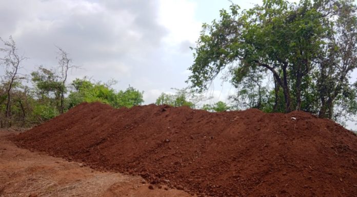आडाली एमआयडीसी अवैध माती उत्खनन !!