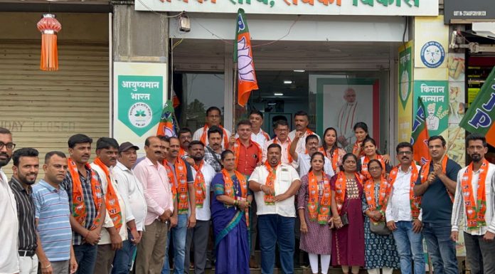 भाजप नेते रवींद्र चव्हाण यांच्या प्रदेशाध्यक्षपदी निवडीनंतर सावंतवाडीत जल्लोष