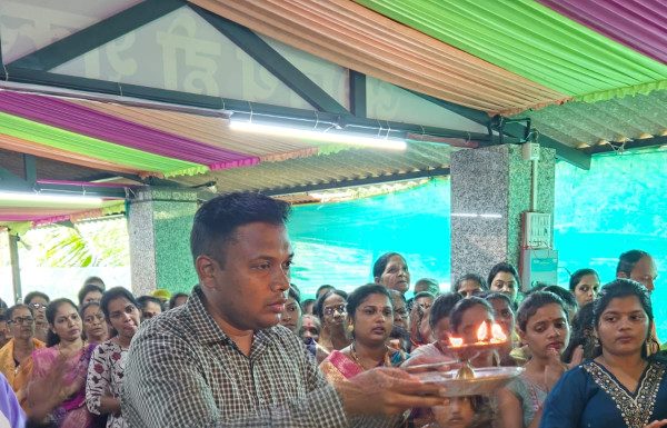गुरुपौर्णिमेनिमित्त आकेरी स्वामी समर्थ मठात महाआरती; संदिप गावडे यांना महाआरतीचा मान