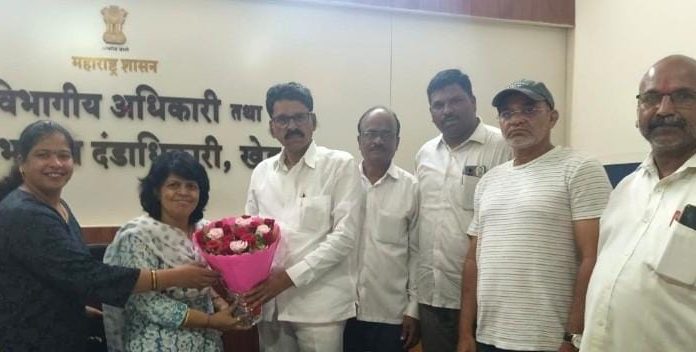 खेडच्या नूतन प्रांताधिकाऱ्यांचे राष्ट्रवादी काँग्रेसतर्फे स्वागत