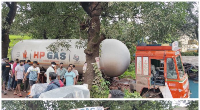 Breaking: महामार्गावर गॅस टँकरचा अपघात