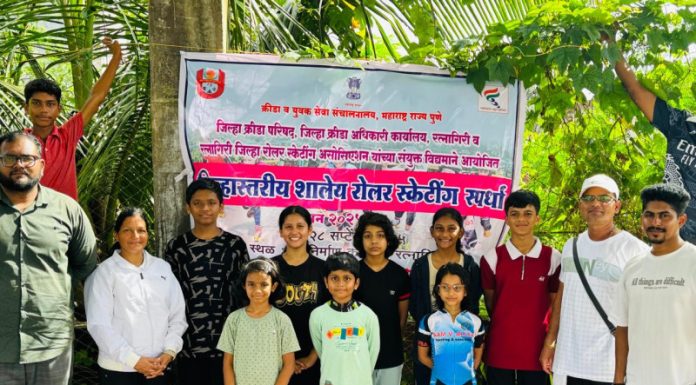 शालेय जिल्हास्तरीय रोलर स्केटिंग स्पर्धेमध्ये रोटरी स्कूलच्या विद्यार्थ्यांचे यश