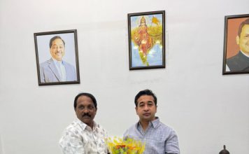 रत्नागिरी कृषी उत्पन्न बाजार समितीचे सभापती संदीप सुर्वे यांनी घेतली मंत्री नितेश राणे यांची सदिच्छा भेट