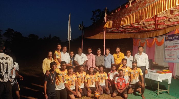 मुंबई विद्यापीठ आंतरमहाविद्यालयीन व्हॉलीबॉल स्पर्धा घरडा महाविद्यालयात उत्साहात संपन्न