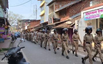 कणकवलीत पोलिसांची गस्त वाढली