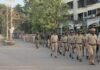 नगरपालिका निवडणुकीच्या पार्श्वभूमीवर रत्नागिरीत शहर पोलिसांचा रूट मार्च