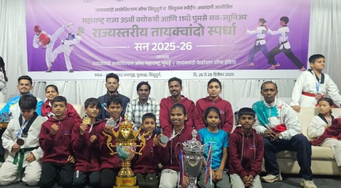 दिल्ली येथे होणाऱ्या राष्ट्रीय सब ज्युनिअर तायक्वांदो अजिंक्यपद स्पर्धेसाठी युवराज मंदार पेणकर ह्याची निवड