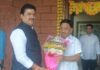 महाराष्ट्र विधनपरिषद सभापती प्रा. राम शिंदे यांनी माजी मुख्यमंत्री खासदार नारायण राणे यांची मालवण येथील निलरत्न निवासस्थानी घेतली सदिच्छा भेट