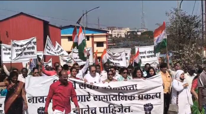 लक्ष्मी ऑरगॅनिक पीफास विरोधी संघर्ष समितीचा लोटे MIDCवर भव्य मोर्चा; कंपनीची उडवा–उडवीची भूमिका, वरिष्ठ अधिकारी अनुपस्थित