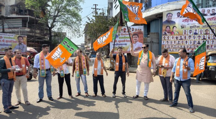 महानगरपालिका निवडणुकीतील भाजपाच्या अभूतपूर्व यशानंतर खेडमध्ये जल्लोष; वैभव खेडेकर यांच्या नेतृत्वाखाली आनंदोत्सव