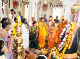 गोवेश्वर महाशिव मंदिरात प्राणप्रतिष्ठा व कलशारोहण