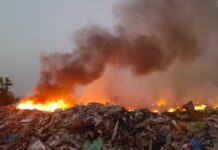 कणकवली घनकचरा प्रकल्पात प्लास्टिक साठ्याला लागली आग