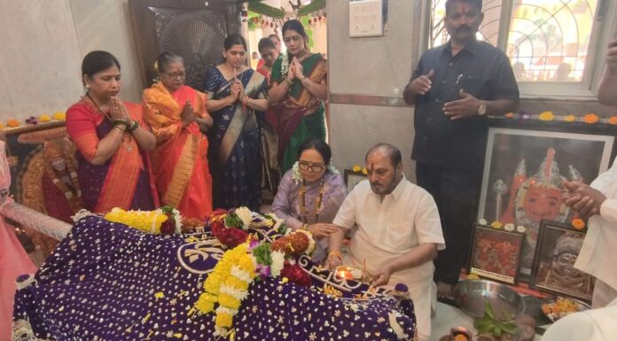 जामगे येथे श्री देवी कोटेश्वरी मनाई देवीच्या पालखीचे भव्य आगमन