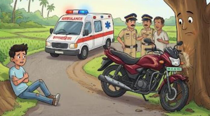 खेड: भरधाव दुचाकी झाडावर आदळून भीषण अपघात; १७ वर्षीय चालकाचा मृत्यू