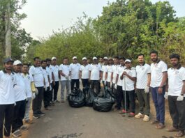 कोंडये येथे मॉर्निंग वॉक स्वच्छता मोहीम