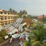 सावंतवाडी शहराला वादळाचा तडाखा