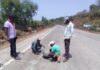 अखेर महामार्गाचे खड्डे काँक्रीटने बुजवायला सुरवात.