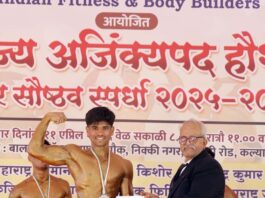 ७५ व्या राज्य अजिंक्यपद हौशी शरीर सौष्ठव स्पर्धा २०२५-२६ मध्ये श्लोक शिंदे याची झेप