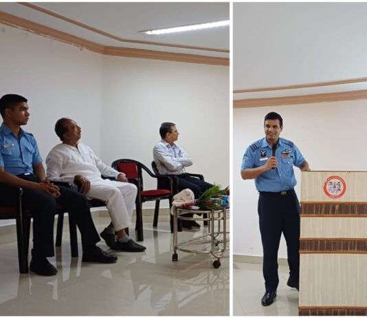 राजेंद्र माने अभियांत्रिकी महाविद्यालयामध्ये भारतीय हवाई दलाचे जनजागृती अभियान