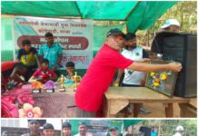 लांजा कोत्रेवाडी येथे बच्चे कंपनीने भरवलेल्या अंडर आर्म क्रिकेट स्पर्धेचे उद्घाटन संपन्न