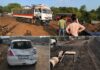 भोस्ते घाटात कारला धडक देऊन पळणारा ट्रक वेरळ येथे अपघातग्रस्त