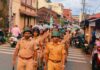 बकरी ईद सणाच्या पार्श्वभूमीवर वेंगुर्ले शहरात पोलिसांचे संचलन..