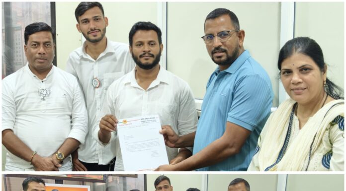 भाजपा अल्पसंख्याक मोर्चाच्या मंडणगड शहराध्यक्षपदी मतीन टेमकर यांची नियुक्ती