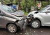 माजगाव गरड येथे दोन कारची समोरासमोर धडक