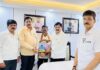 वसंतराव नाईक शेतीनिष्ठ पुरस्कारार्थी अनंत खांबे यांचा वाशिष्ठी डेअरीर्फे सत्कार
