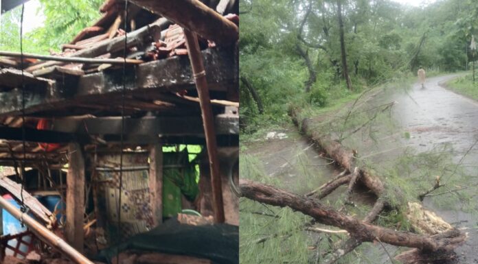 वादळी पावसाचा वैभववाडी तालुक्याला तडाखा