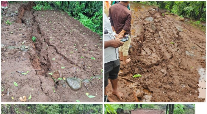 दहिवली दुर्घटनेनंतर पुन्हा भूस्खलनाची भीती; गोटलवाडीच्या डोंगराला पडल्या मोठ्या भेगा