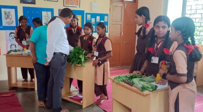 वसंतराव भागवत माध्यमिक विद्यालयात रानभाज्यांचे प्रदर्शन उत्साहात