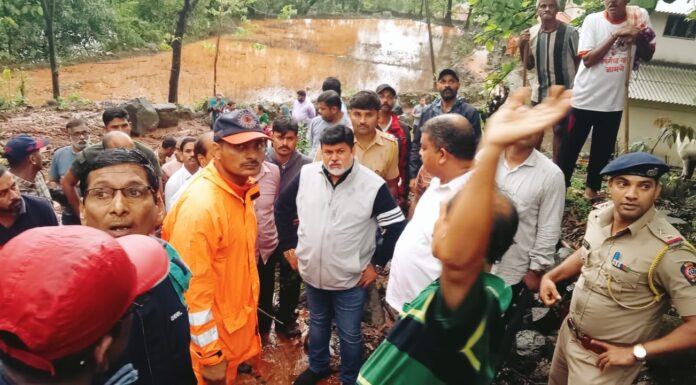खेड UPDATE: दहिवली भूस्खलन; पालकमंत्री डॉ. उदय सामंत घटनास्थळी दाखल