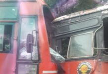 चिपळूणनजीक दोन एस.टी. बसेसची समोरासमोर धडक: २४ प्रवासी जखमी