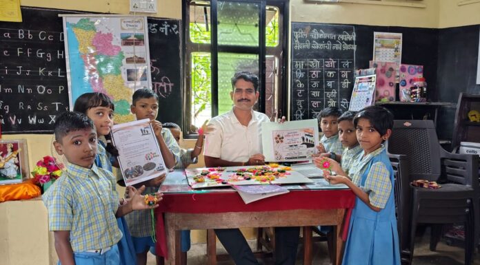 एक राखी देशासाठी, एक राखी सैनिकांसाठी’; कादवड नं. २ शाळेतील चिमुकल्यांचा जवानांना अनोखा स्नेहबंध
