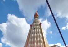ज्योतिबा मंदिराच्या जतन व संवर्धन कामादरम्यान स्ट्रक्चरल ब्रेकरचा वापर…