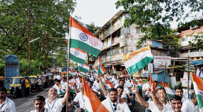 चिपळूण नागरी परिवारातर्फे ‘हर घर तिरंगा’ अभियानांतर्गत भव्य तिरंगा दुचाकी रॅली