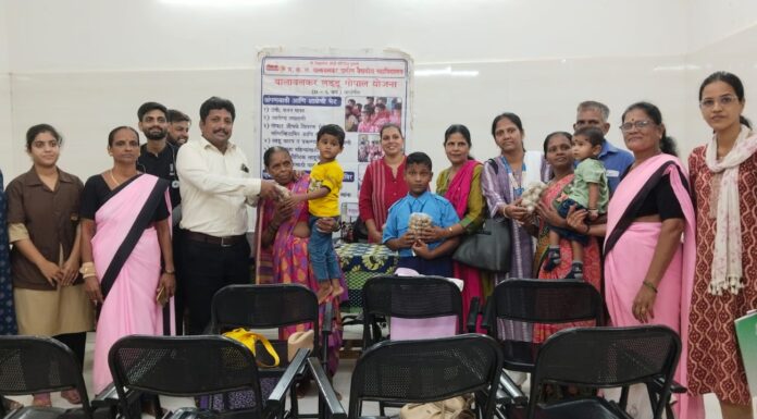 खेड तालुक्यात कुपोषित बालकांसाठी तपासणी व पौष्टिक लाडू वाटप शिबिर संपन्न