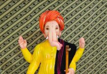 बाळूमामांच्या रूपातील गणेशमूर्तीने वेधले भाविकांचे लक्ष