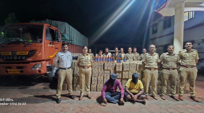 सातोळी बावळाट येथे तब्बल ३७ लाख ८० हजारांची बेकायदेशीर गोवा बनावटीची दारू जप्त