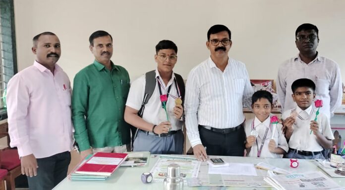 शालेय जिल्हास्तरीय तायक्वांदो स्पर्धेत निकम विद्यालयाचा गंधर्व धने सुवर्णपदकाचा मानकरी