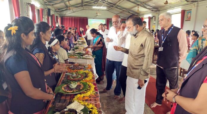 सरस्वती शिक्षण संस्था गुणदे येथे रानभाज्या व कोकणातील खाद्य पदार्थांचे लक्षवेधी प्रदर्शन