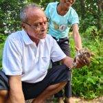 जाळ्यात अडकलेल्या घुबडाच्या पिल्लाला जिवदान