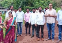 भातगाव – गोळेवाडी येथे गणपती विसर्जन तलावाचा लोकार्पण सोहळा