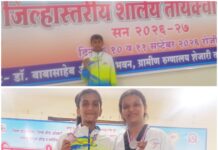 जिल्हास्तरीय शालेय तायक्वांदो स्पर्धेत लांजा येथील कै. एकनाथ राणे हायस्कूलला तीन पदके