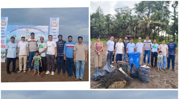 आंतरराष्ट्रीय किनारपट्टी स्वच्छता दिनानिमित्त मत्स्य अभियांत्रिकी तंत्रनिकेतनचा भाट्ये समुद्रकिनारा स्वच्छता अभियानात सहभाग
